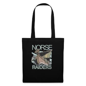 Norse Raiders Nordische Räuber Wikinger Norwegen - Stoffbeutel - Schwarz - Vorne