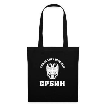 Serbien Srbin Hvala Bogu sto Srbin Srbija - Stoffbeutel - Schwarz - Vorne