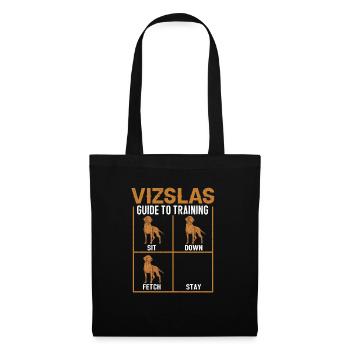 Vizslas Leitfaden zur Ausbildung Ungarischer Vizsl - Stoffbeutel - Schwarz - Vorne