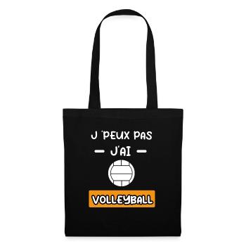 je peux pas j'ai volleyball cadeau volleyball - Sac en tissu - noir - Devant