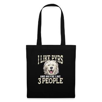 Great Pyrenean Dog I like Pyrs, Great Pyrenees - Tote Bag - black - Front