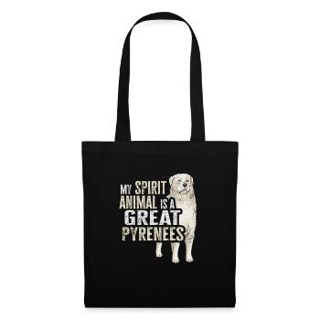 Mon animal d’âme est un Grand Pyrénées - Sac en tissu - noir - Devant