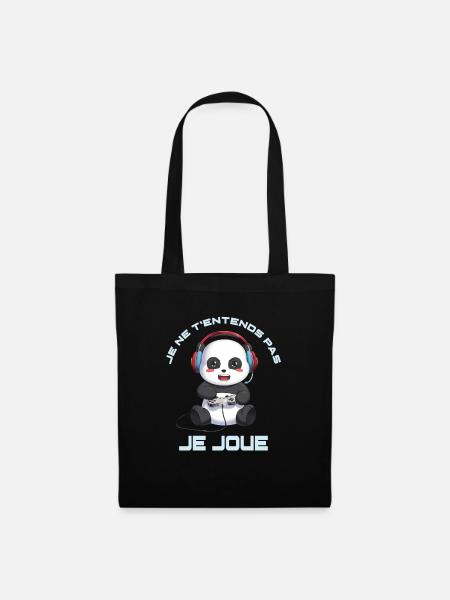 Panda Gaming Design - Stoffbeutel - Schwarz