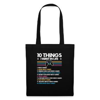 Gaming Gamer Playing Video Game Computer - Tote Bag - black - Front