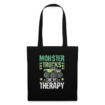Les monster trucks sont ma thérapie - Sac en tissu - noir - Devant