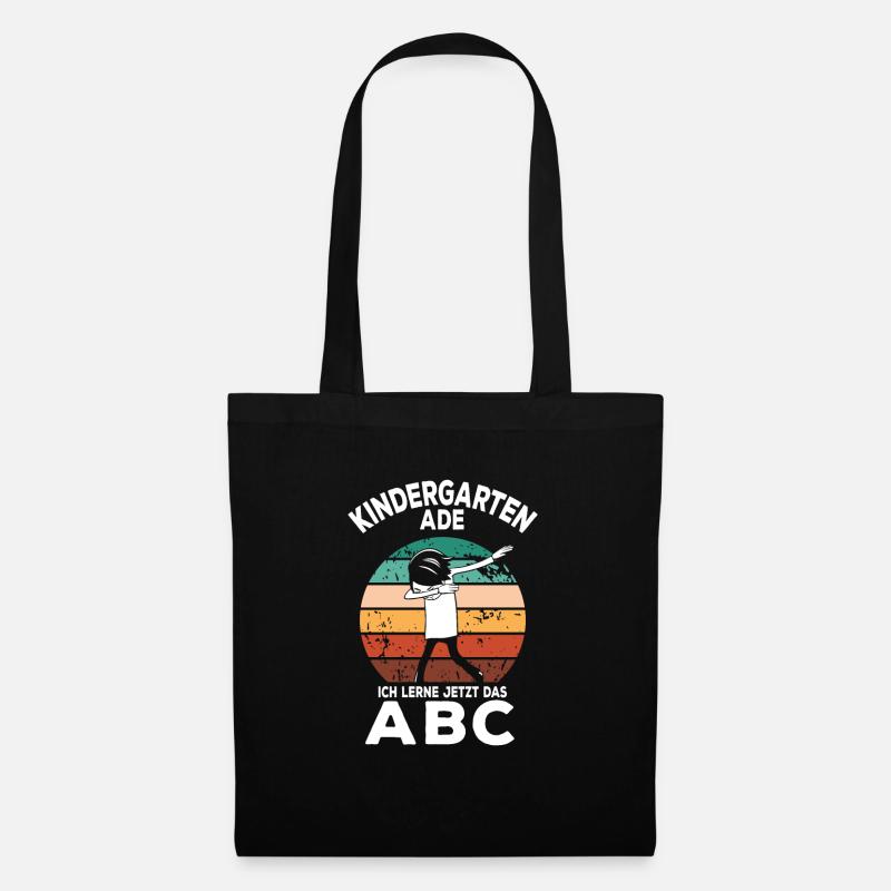 Kindergarten Ade Ich lerne ABC - Stoffbeutel - Schwarz