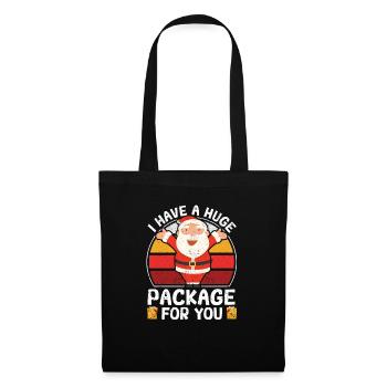 Funny Santa Claus Christmas I have a huge - Tote Bag - black - Front