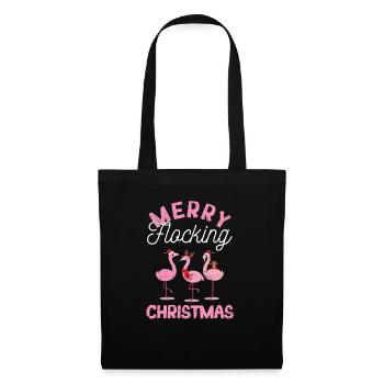 Joyeux flocage Noël Tropical Florida - Sac en tissu - noir - Devant