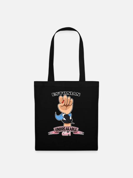 Estonian Girl Unbreakable I Estonian Heritage I - Tote Bag - black