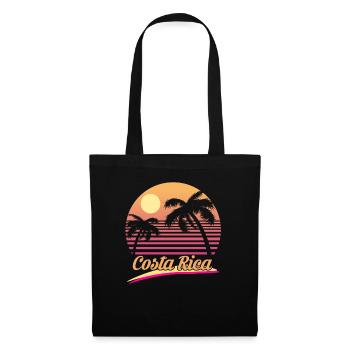 Costa Rica Retro Vintage Sunset - Tote Bag - black - Front
