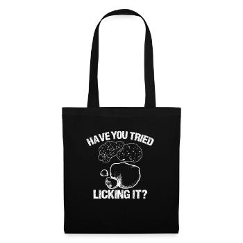 Avez-vous essayé de le lécher, géologie - Sac en tissu - noir - Devant