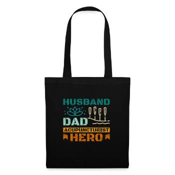 Husband dad acupuncturist hero - Tote Bag - black - Front