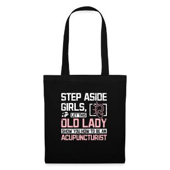 Chaussure de vieille dame vous comment être un acupuncteur - Sac en tissu - noir - Devant