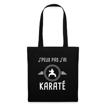 karaté je peux pas j'ai karaté karatéka - Sac en tissu - noir - Devant