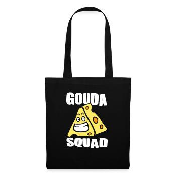 Amateurs de fromage - Funny Gouda Squad - Sac en tissu - noir - Devant