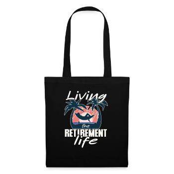 Living the retirement life, pensioner in hammock - Tote Bag - black - Front