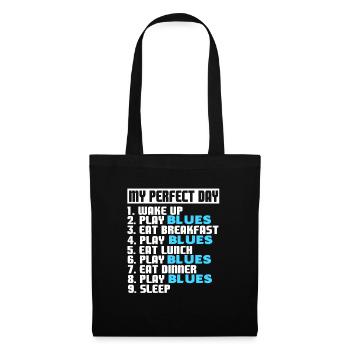 My Perfect Day PLAY BLUES Funny Blues Lover - Tote Bag - black - Front