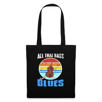 All That Bass And Blues Cool Retro Blues Lover - Tote Bag - black - Front