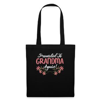 Promoted To Grandma Again Baby Announcement Granny - Tote Bag - black - Front
