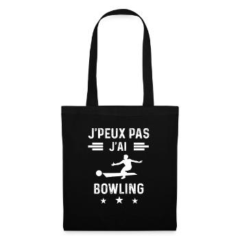 lanceur je peux pas j'ai bowling - Sac en tissu - noir - Devant