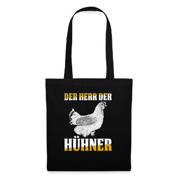 Der Herr Der Hühner Geschenk - Stoffbeutel - Schwarz - Vorne