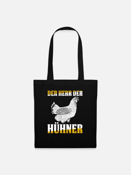 Der Herr Der Hühner Geschenk - Stoffbeutel - Schwarz