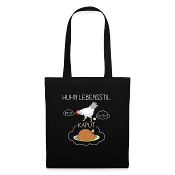 Chicken Lifestyle Input Output Kaput - Stoffbeutel - Schwarz - Vorne