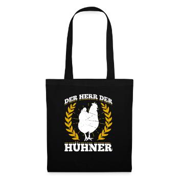 Der Herr Der Hühner Geschenk - Stoffbeutel - Schwarz - Vorne
