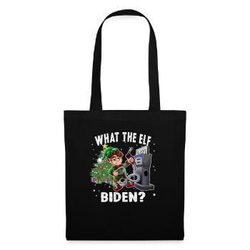 Biden What the Elf High Gas Prices Christmas Funny - Tote Bag - black - Front