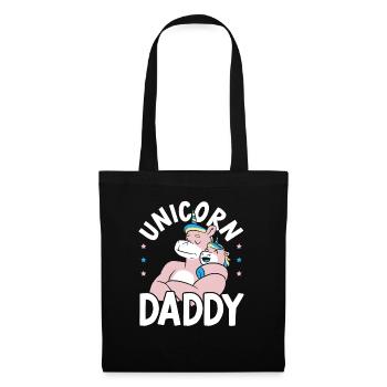 Unicorn Daddy Fathers Day Best Dad Ever Fatherhood - Tote Bag - black - Front