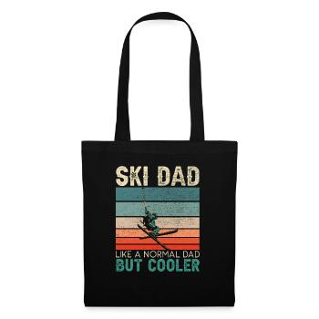 Ski Dad Mountain Ski Wintersport Schnee Vatertag - Stoffbeutel - Schwarz - Vorne