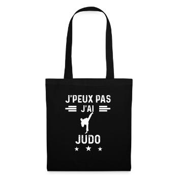 judoka je peux pas j'ai judo - Sac en tissu - noir - Devant