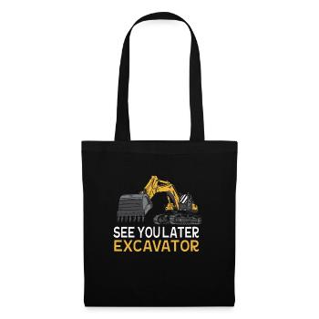 A plus tard excavatrice tout-petit Boy Kids - Sac en tissu - noir - Devant