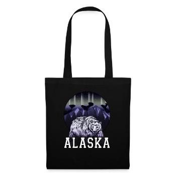 Alaska Geschenk Kinder Herren Damen USA Natur Eis - Stoffbeutel - Schwarz - Vorne