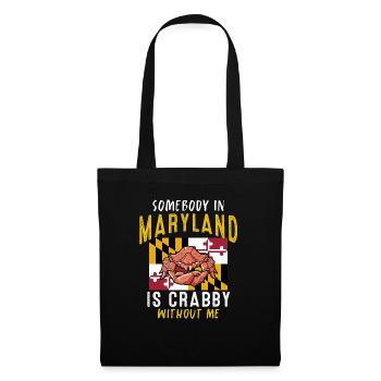 Crabe Tshirt Crabe Crevettes Scorpion Homard - Sac en tissu - noir - Devant