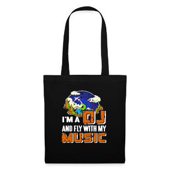 I'm A DJ & Fly With My Music Cool Retro DJ - Tote Bag - black - Front