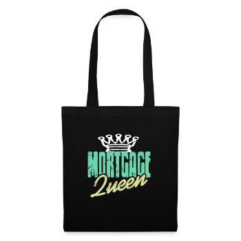 Hypothèque QUEEN Cool Rétro Vintage Banker T-Shirt - Sac en tissu - noir - Devant