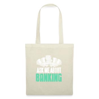 Posez-moi des questions sur banking Cool Retro Banker T-Shirt - Sac en tissu - nature - Devant