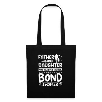 Père et fille un lien pour la vie - Sac en tissu - noir - Devant