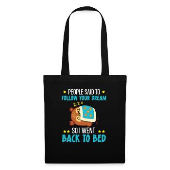 Je suis retourné au lit Nocturnal Bird Owl Whisperer - Sac en tissu - noir - Devant