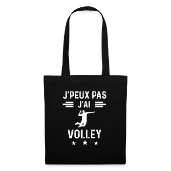 volleyeur je peux pas j'ai volley - Sac en tissu - noir - Devant