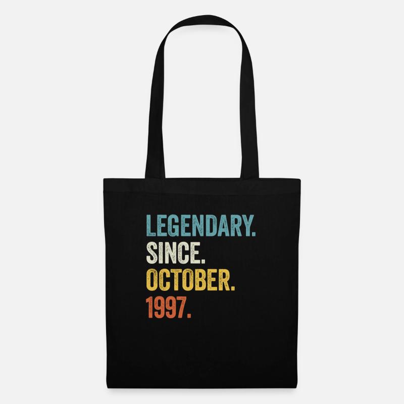 Legendary Since October 1997 25. Geburtstag - Stoffbeutel - Schwarz