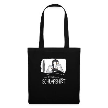 Offizielles Schlafshirt Pinguin - Stoffbeutel - Schwarz - Vorne