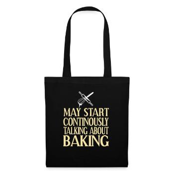 Peut commencer à parler continuellement de la cuisson drôle - Sac en tissu - noir - Devant