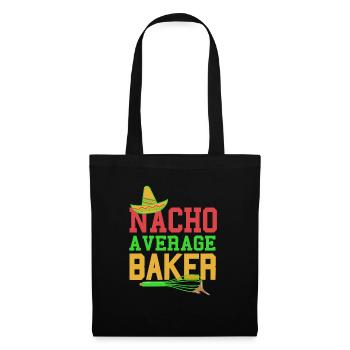 NACHO Average Baker Drôle Rétro Baker T-Shirt - Sac en tissu - noir - Devant