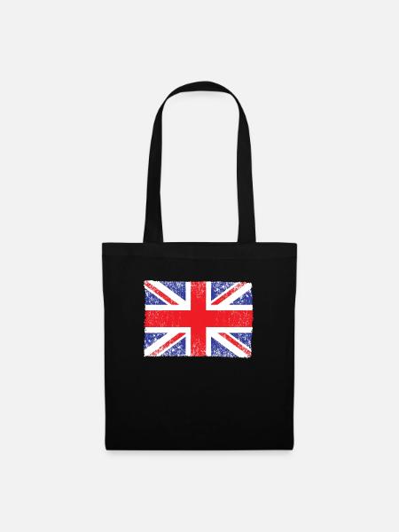 Großbritannien, britische Flagge, Flagge des Vereinigten Königreichs, - Stoffbeutel - Schwarz