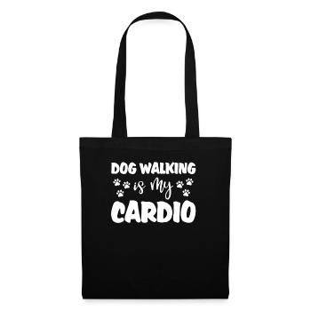 Dog Walking Is My Cardio - Tote Bag - black - Front