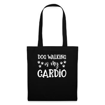 Dog Walking Is My Cardio Cute Puppy Paws - Tote Bag - black - Front