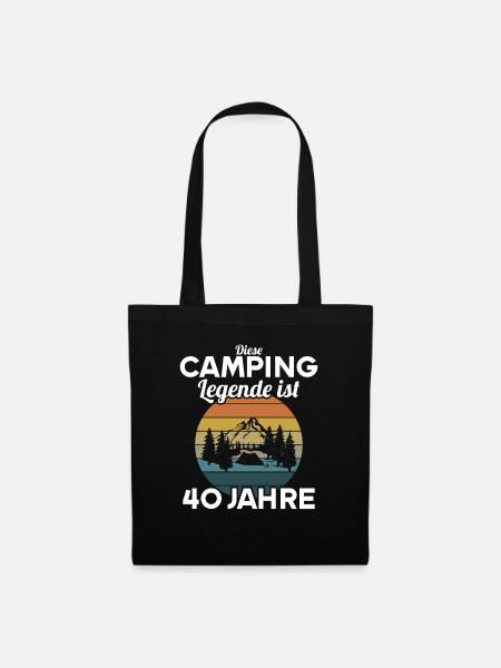Diese Camping Legende ist 40 Jahre 40 Geburtstag - Stoffbeutel - Schwarz