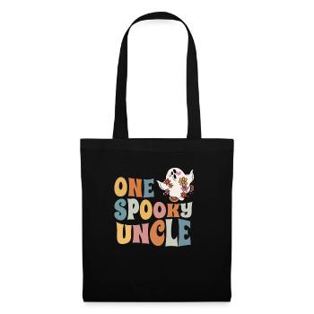 One Spooky Uncle Groovy Halloween Costume - Stoffbeutel - Schwarz - Vorne
